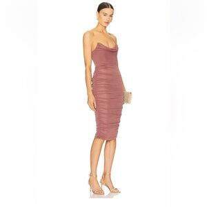 Michael Costello Strapless Dusty Rose Dress